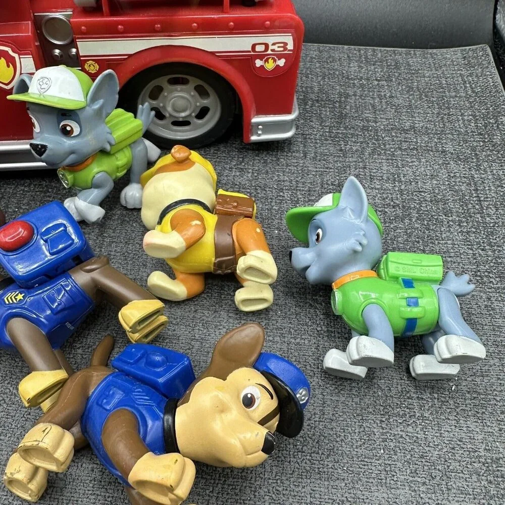 Paw Patrol Toy Lot Figures Vehicles Ryder Marshall Chase Skye Rubble Zuma